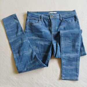 levis 720 high rise super skinny camo jeans 32 30